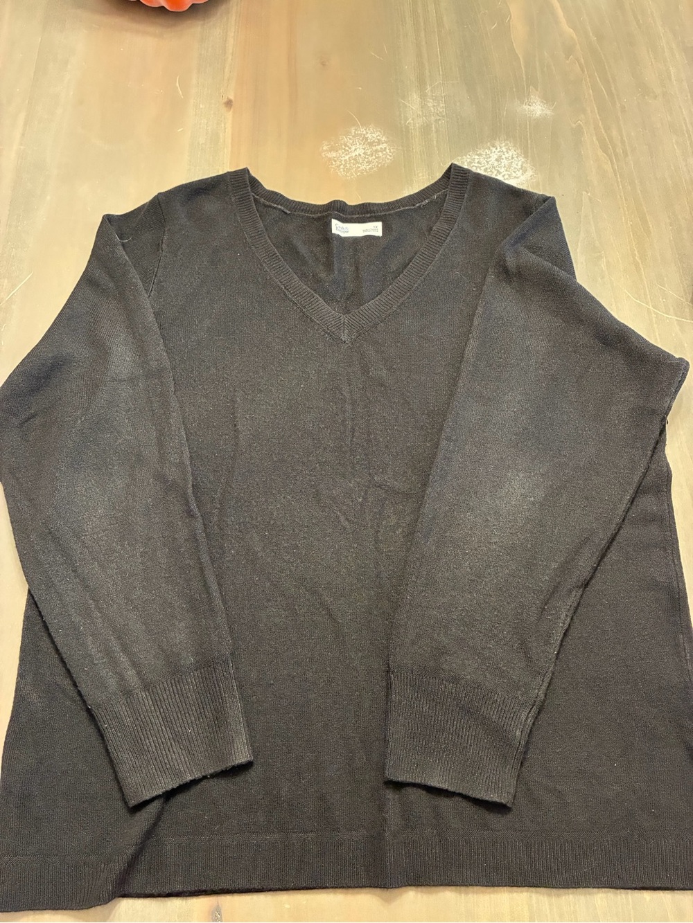 croft & barrow Black V-Neck Women's Sweater